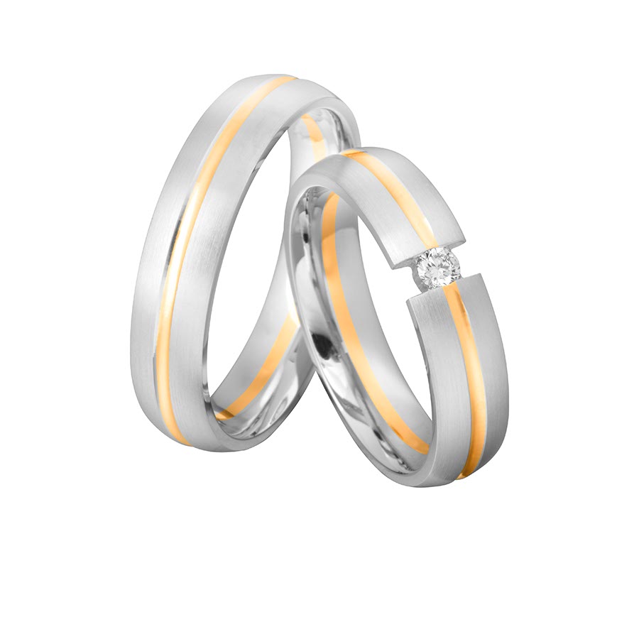 Trauringe Achern 600 Platin, 585 Gelbgold 513201-50