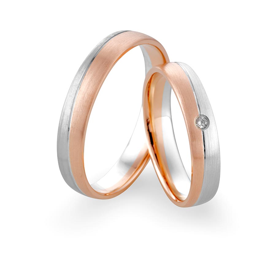 Trauringe Achern 600 Platin, 375 Rotgold 514725-40