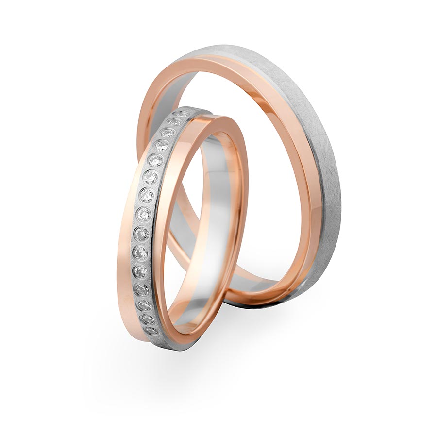 Trauringe Achern 600 Platin, 585 Rotgold 514726-40