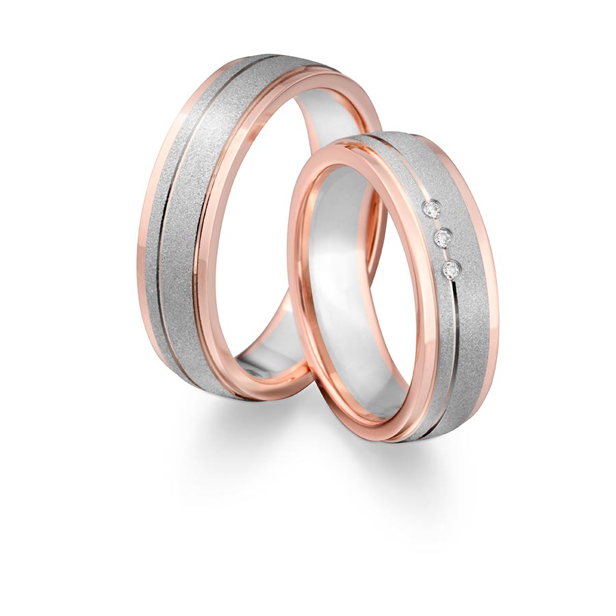 Trauringe Achern 500 Palladium, 333 Rotgold 514729-60