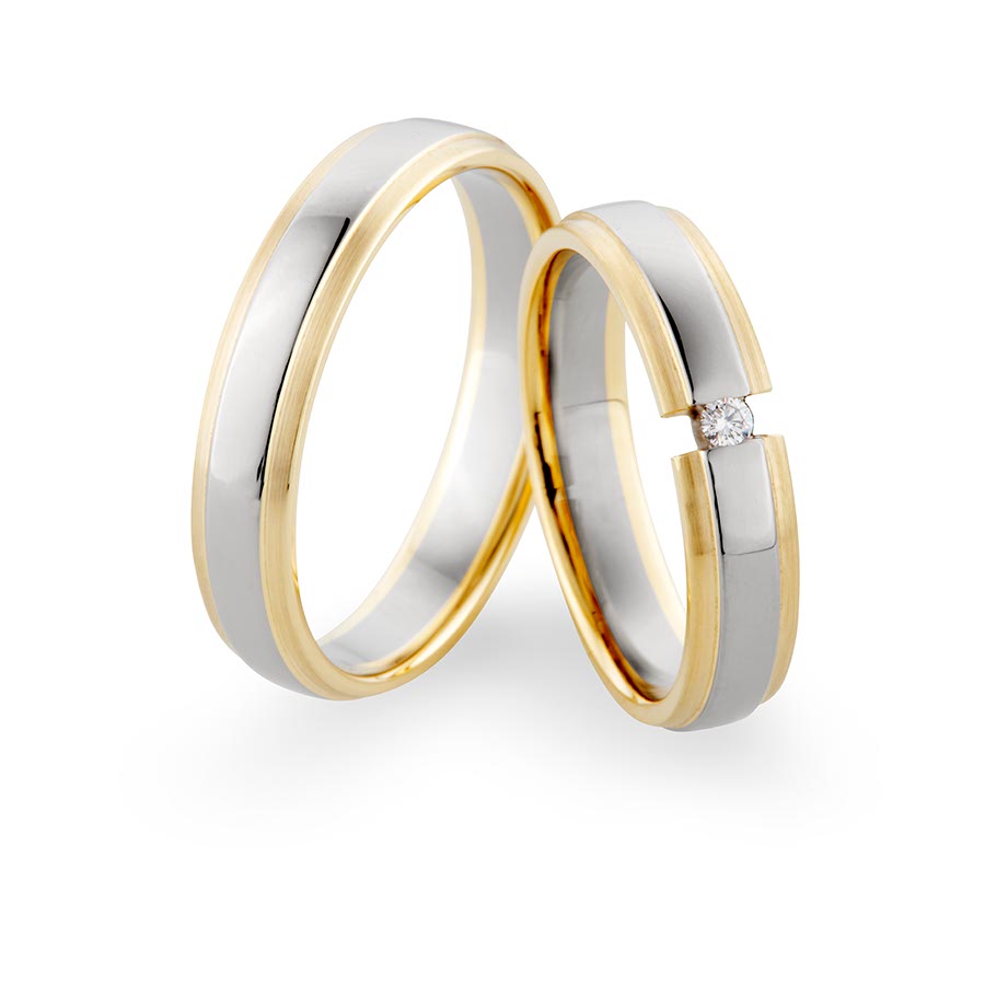 Trauringe Achern 600 Platin, 585 Gelbgold 514763-45