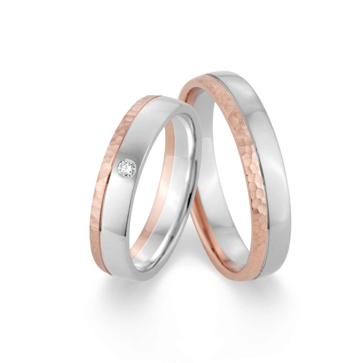 Trauringe Achern Eheringe  333 Rotgold, Weißgold+Pd 514794-45