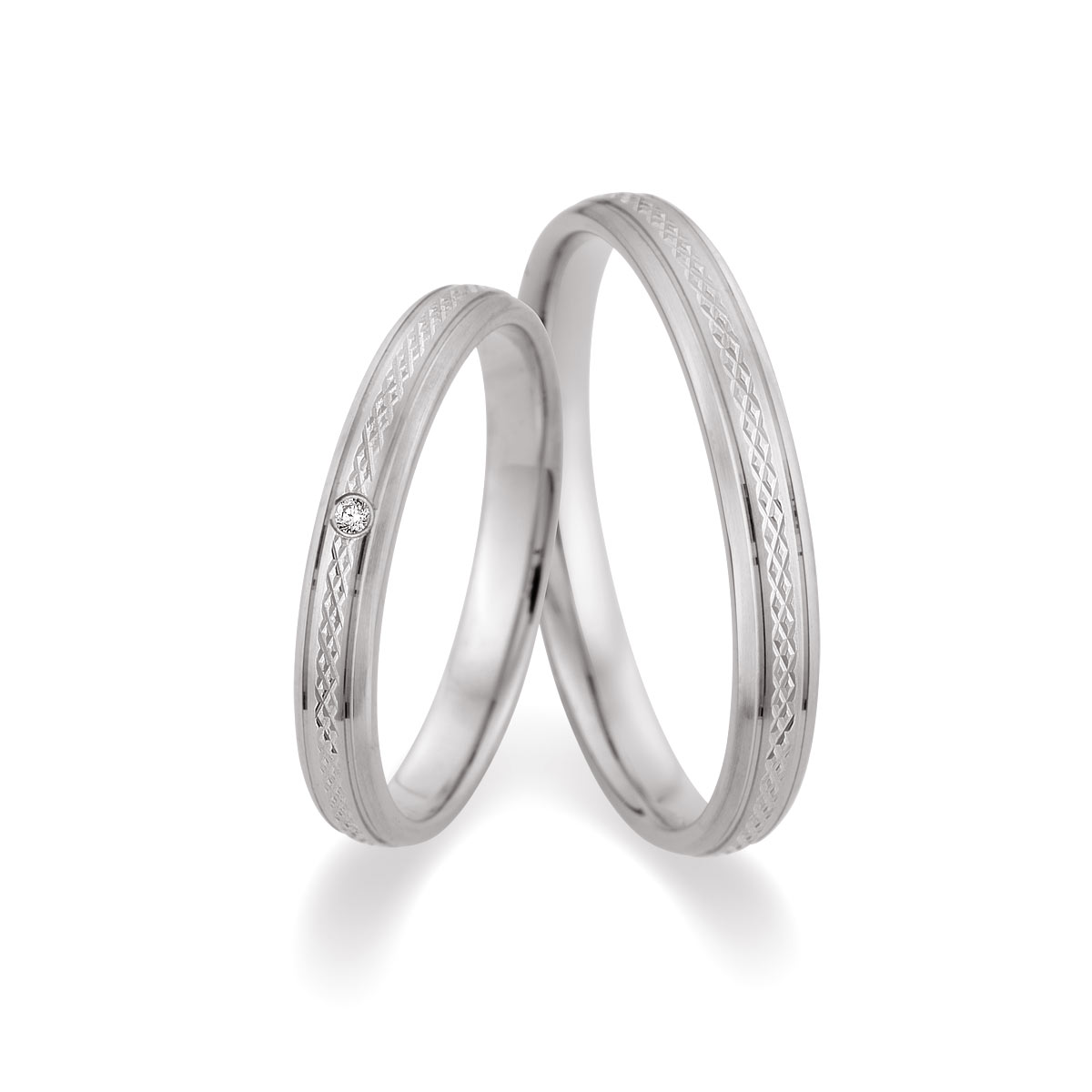 Trauringe Achern Eheringe  375 Weißgold 517504-30