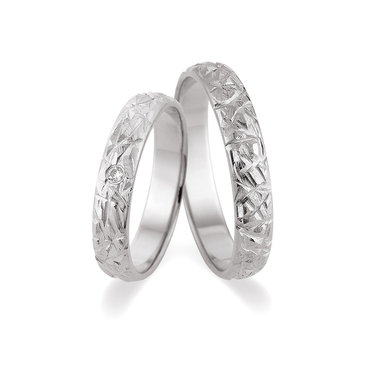 Trauringe Achern 585 Weißgold+Pd 517505-40