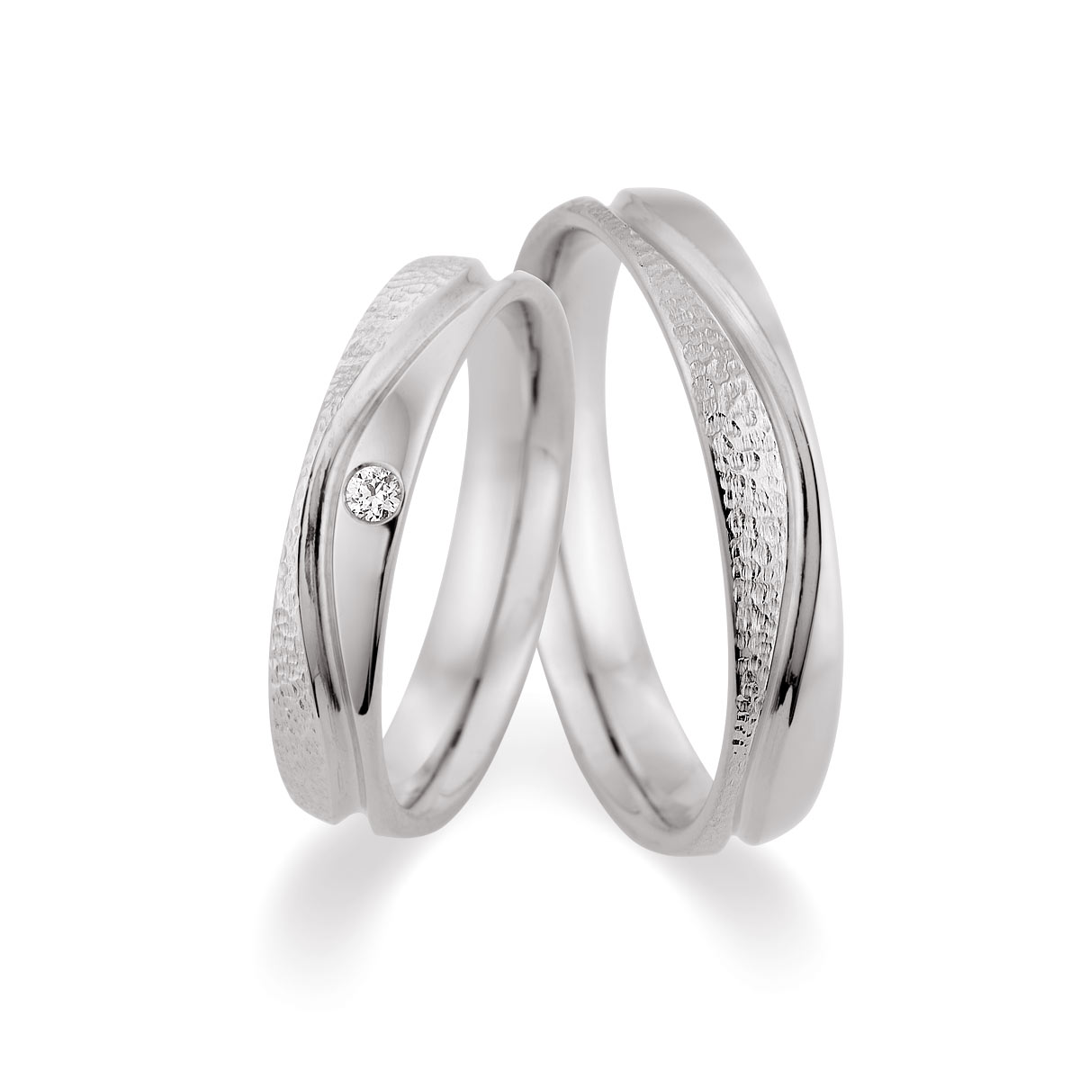 Trauringe Achern Eheringe  375 Weißgold 517510-40