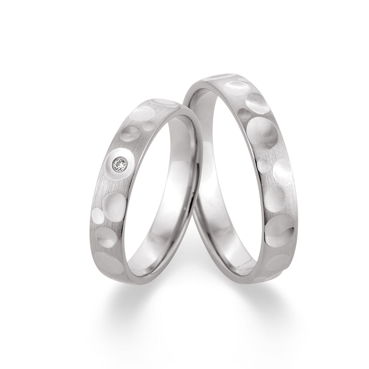 Trauringe / Eheringe 375 Weißgold 517515-40