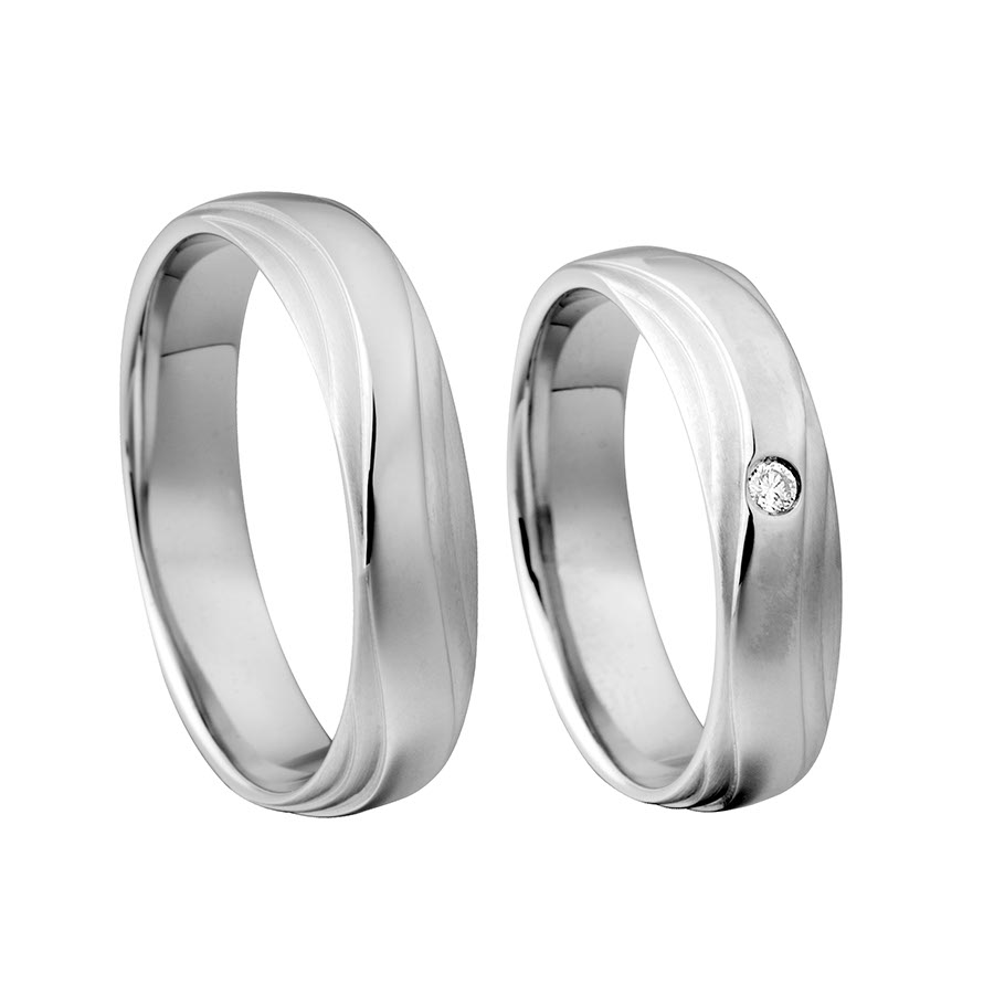 Trauringe / Eheringe 375 Weißgold 517386-50