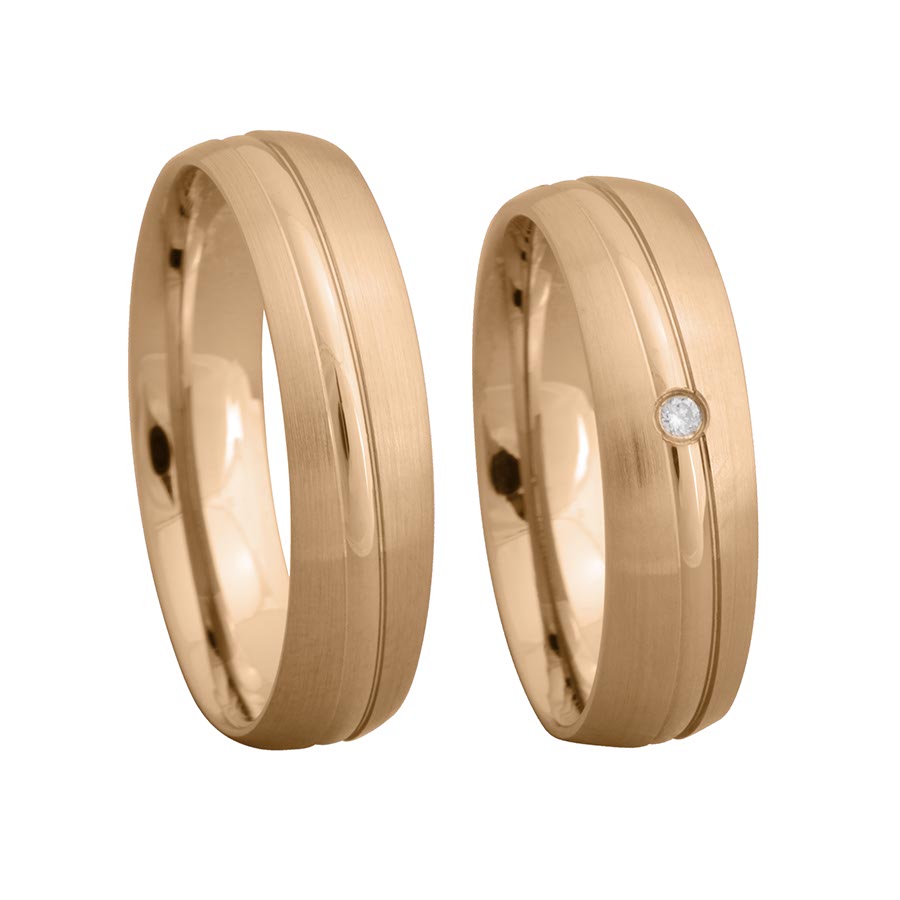 Trauringe Achern Eheringe  585 Rotgold 518105-55